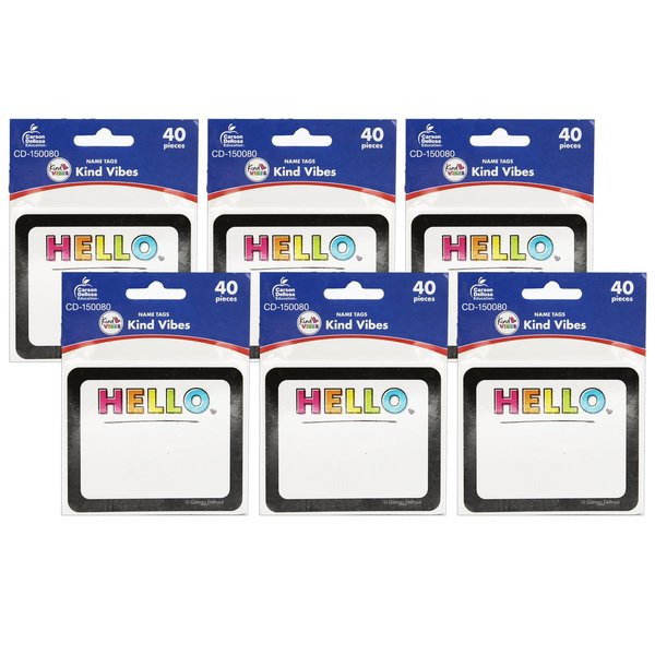 Carson Dellosa Kind Vibes Name Tags, 240PK 150080